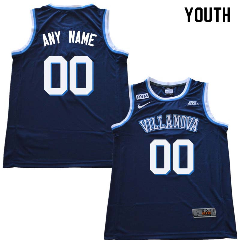 2018 Customs Youth Villanova Wildcats College Basketball Jersey Sale-Navy